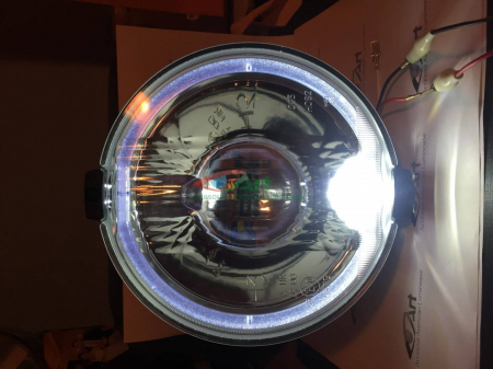 Proiector rotund TIR halogen cu pozitie \"angel eyes\" 24V [9]