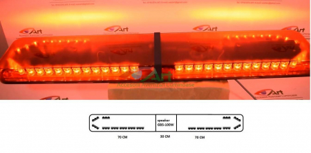 Rampa avertizare LED OPTIMA60 3LM 16ML rosie 170 cm KiT sirena difuzor [7]