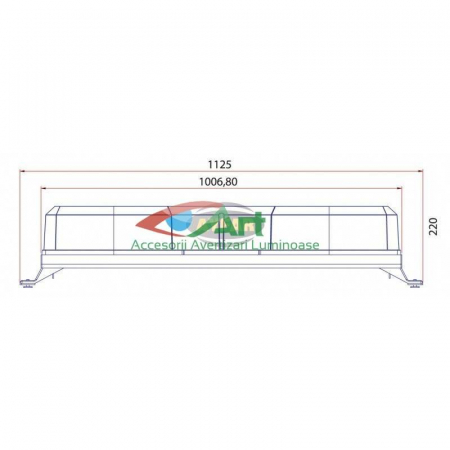 Rampa girofar cu bec halogen- 12V [3]