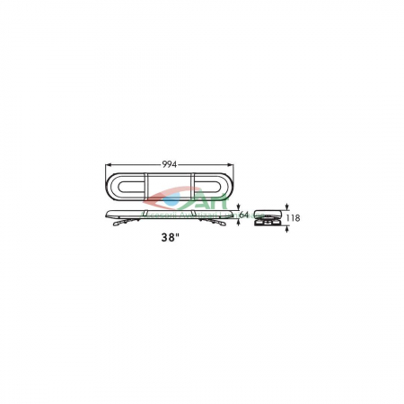 Rampa Girofar LED Instructor Slim 100 cm [7]