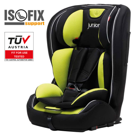 Scaun auto copil 2 in 1 Premium Plus 802 Isofix ECE R44/04, 9-36 kg - Negru/Verde [19]