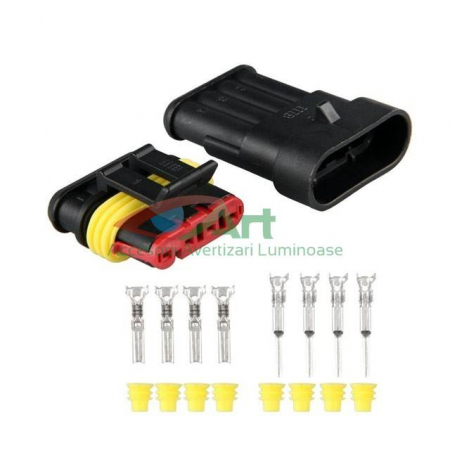 Set 2 Mufe conector cu 4 pini AMP [3]