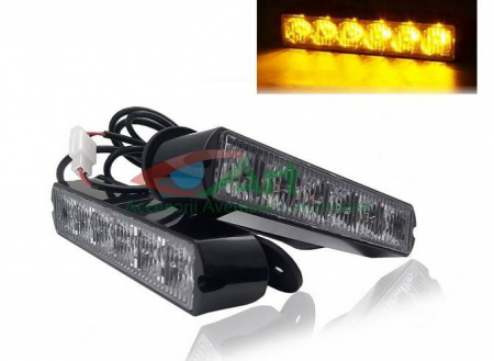Proiectoare si leduri - Set 2 stroboscoape 6 LED/unitate MAR510