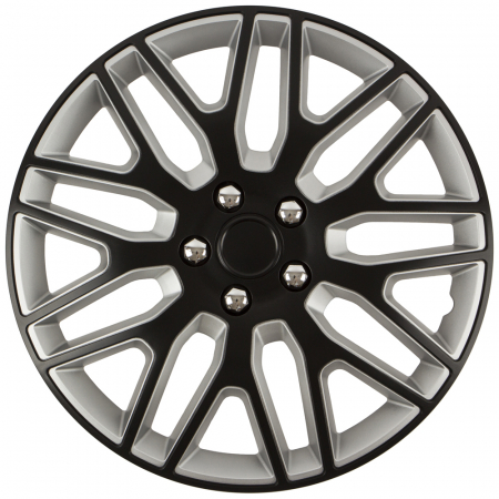 Set capace roti auto Cridem Dakar NC 4buc - Negru/Argintiu - 16'' [6]