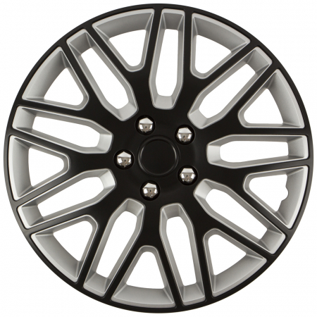 Set capace roti auto Cridem Dakar NC 4buc - Negru/Argintiu - 16'' [3]
