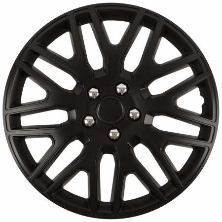 Set capace roti auto Cridem Dakar NC 4buc - Negru/Crom - 16'' [6]