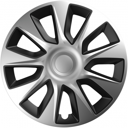 Capace Roti - Set capace roti auto Cridem Stratos 4buc - Argintiu/Negru - 16''