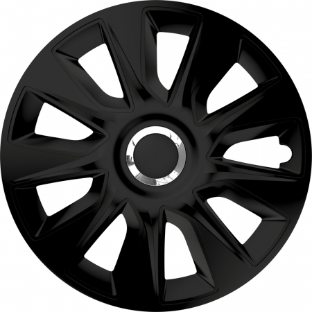Capace Roti - Set capace roti auto Cridem Stratos RC 4buc - Negru/Crom - 16''