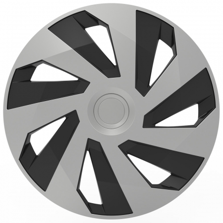 Capace Roti - Set capace roti auto Cridem Vector 4buc - Argintiu/Negru - 16''