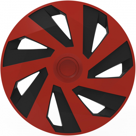 Capace Roti - Set capace roti auto Cridem Vector 4buc - Rosu/Negru - 16''
