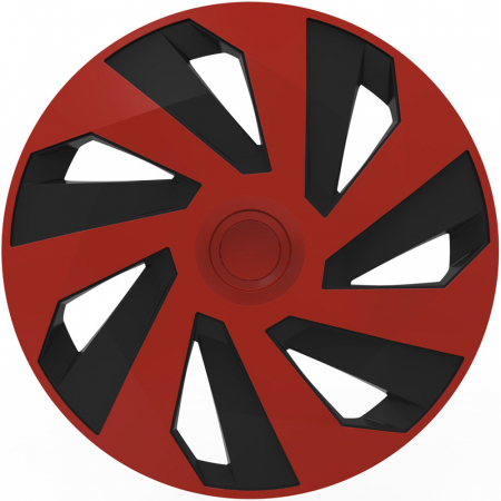 Set capace roti auto Cridem Vector 4buc - Rosu/Negru - 16'' [6]