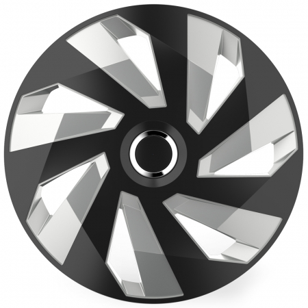 Set capace roti auto Cridem Vector RC 4buc - Negru/Argintiu - 15'' [6]