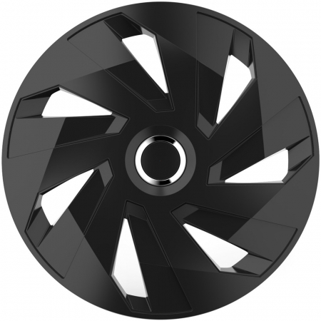 Capace Roti - Set capace roti auto Cridem Vector RC 4buc - Negru/Crom - 16''