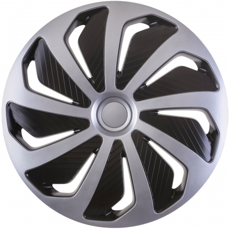 Capace Roti - Set capace roti auto Cridem Wind 4buc - Argintiu/Negru - 16''