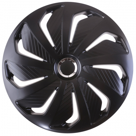 Capace Roti - Set capace roti auto Cridem Wind RC 4buc - Negru/Crom - 16''