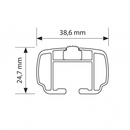 Set suporti portbagaj complet Helio Rail (Yuro) din aluminiu, montaj pe bare longitudinale 2buc - S - Evos RA [10]