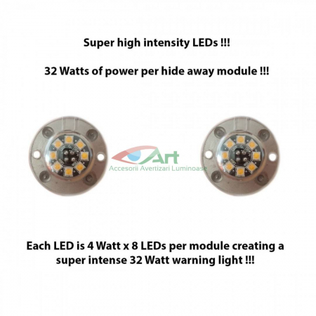 Stroboscop profesional Crystal 8LED Hide Away 32w/modul (set 2buc) [12]