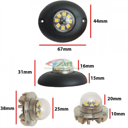 Stroboscop profesional Crystal 8LED Hide Away 32w/modul (set 2buc) [21]