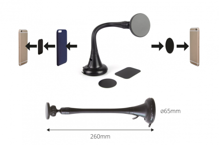 Suport magnetic pentru telefon cu ventuza HOLD-7 lunga [5]