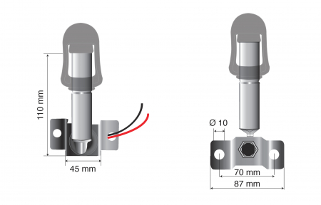 Suport pentru girofar cu priza DIN 12/24V - Fix-8 [1]