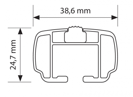 Set suporti portbagaj complet Helio Rail (Yuro) din aluminiu, montaj pe bare longitudinale 2buc - S - Evos RA [3]
