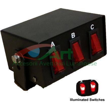 Electrice Auto - Unitate de comanda cu 3 butoane