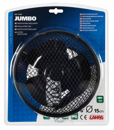 Ventilator oscilant Jumbo Ø6” din metal 12V [4]
