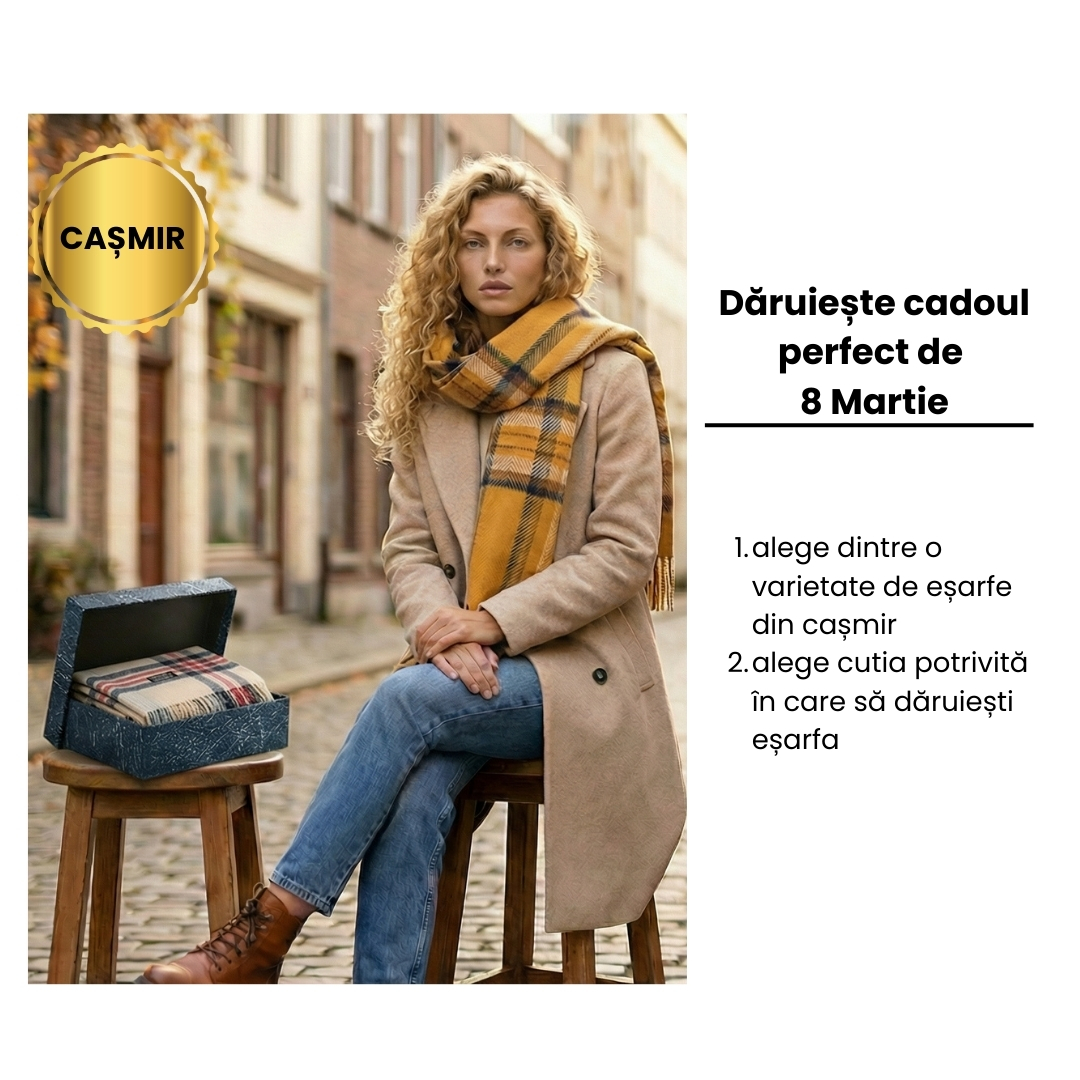 Dăruiește cadoul perfect - Eșarfă din cașmir