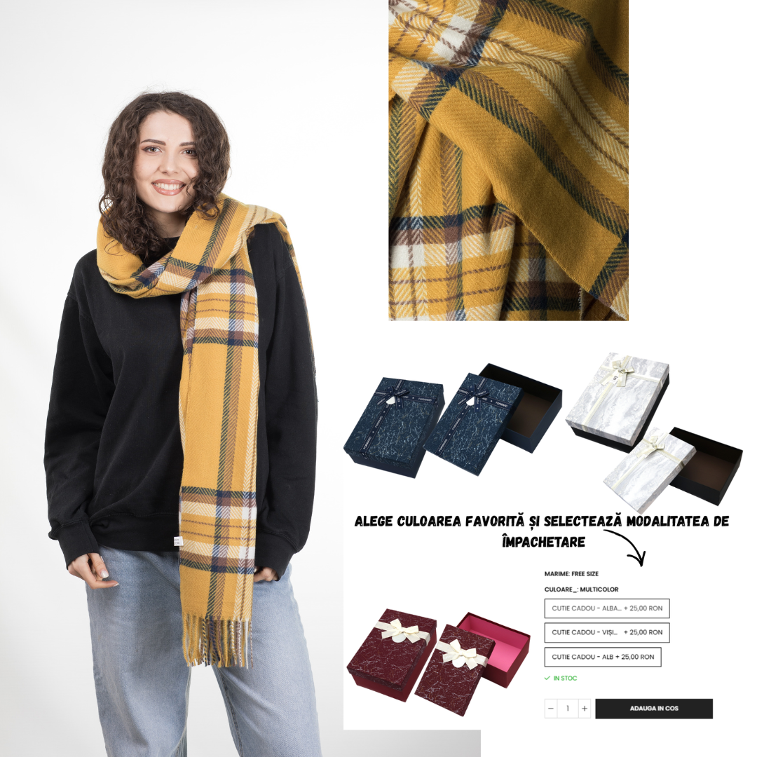Dăruiește cadoul perfect - Eșarfă din cașmir