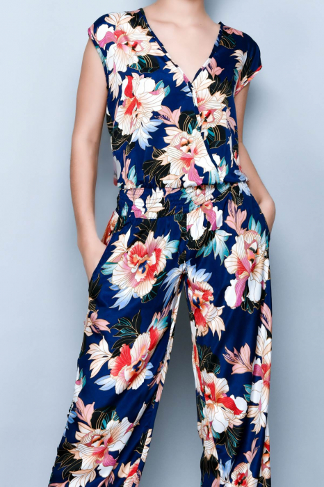 Salopeta albastra cu model floral - 16.LJ-5041 [4]