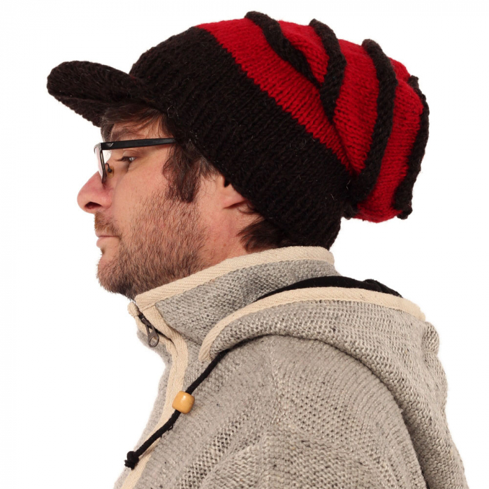 Căciulă din lână cu cozoroc - RED [2]