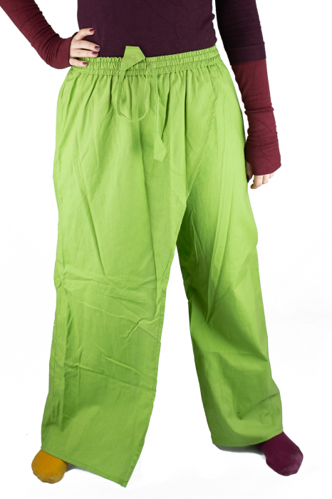 Pantaloni tip fusta din bumbac - Verde [3]