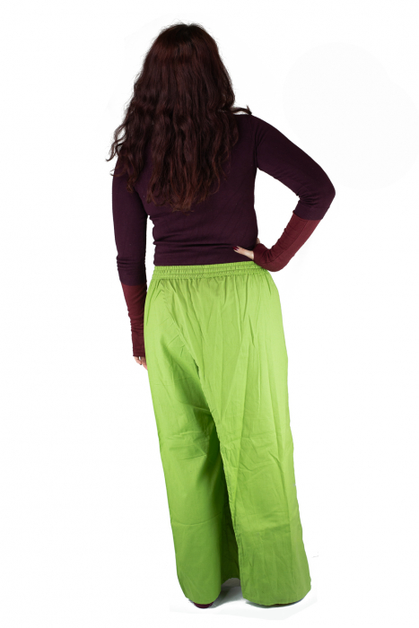 Pantaloni tip fusta din bumbac - Verde [7]