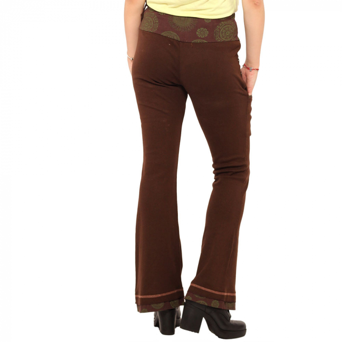 Pantaloni maro - Mandala verde [4]