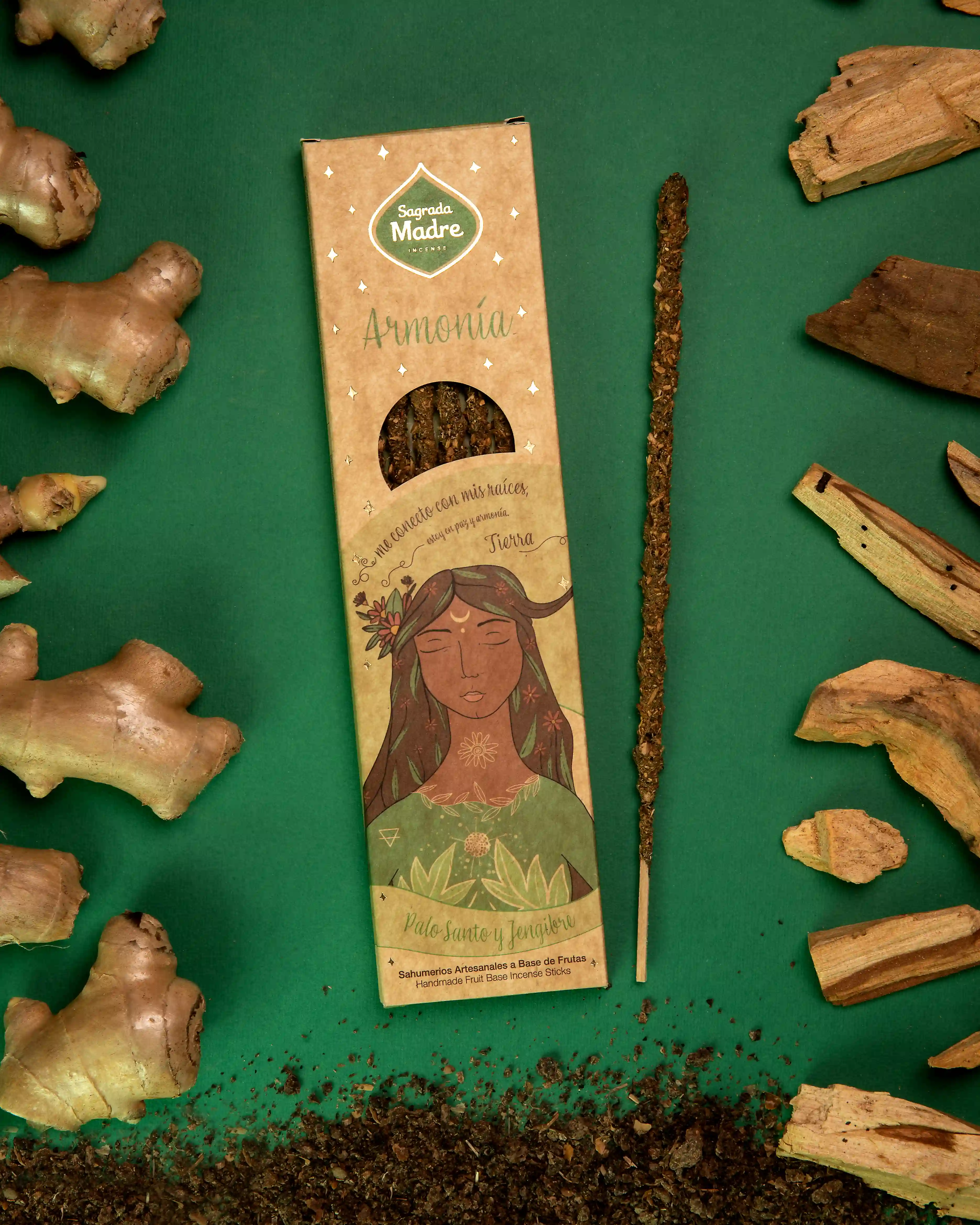 Bețișoare Parfumate Luxury Sagrada Madre Colecția 5 Elementos – Tierra (Palo Santo and Ginger) – Armonia (Harmony) [6]