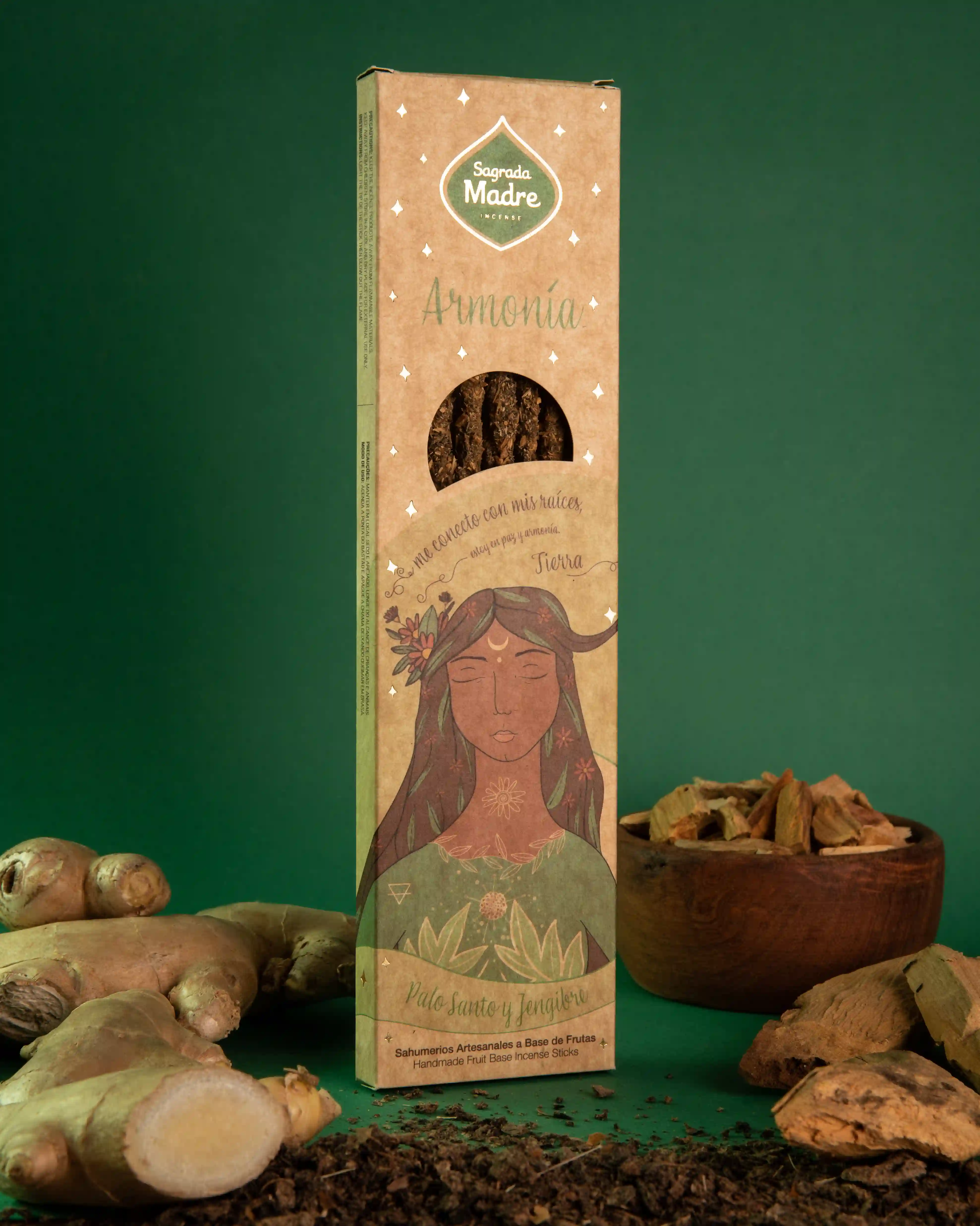 Bețișoare Parfumate Luxury Sagrada Madre Colecția 5 Elementos – Tierra (Palo Santo and Ginger) – Armonia (Harmony) [8]