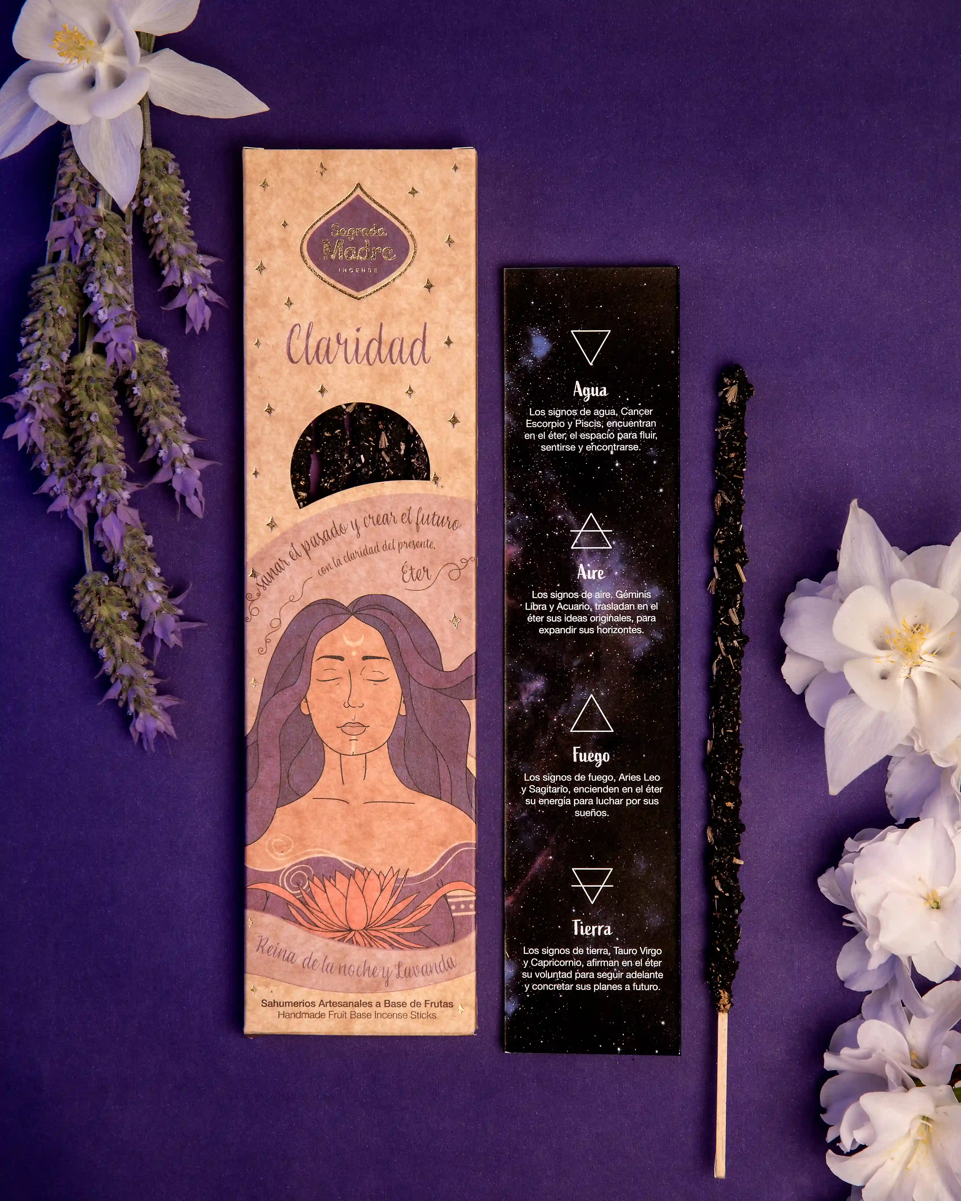 Bețișoare Parfumate Luxury Sagrada Madre Colecția 5 Elementos – Eter (Flower Queen of the Night & Lavander) – Claridad (Clarity) [5]
