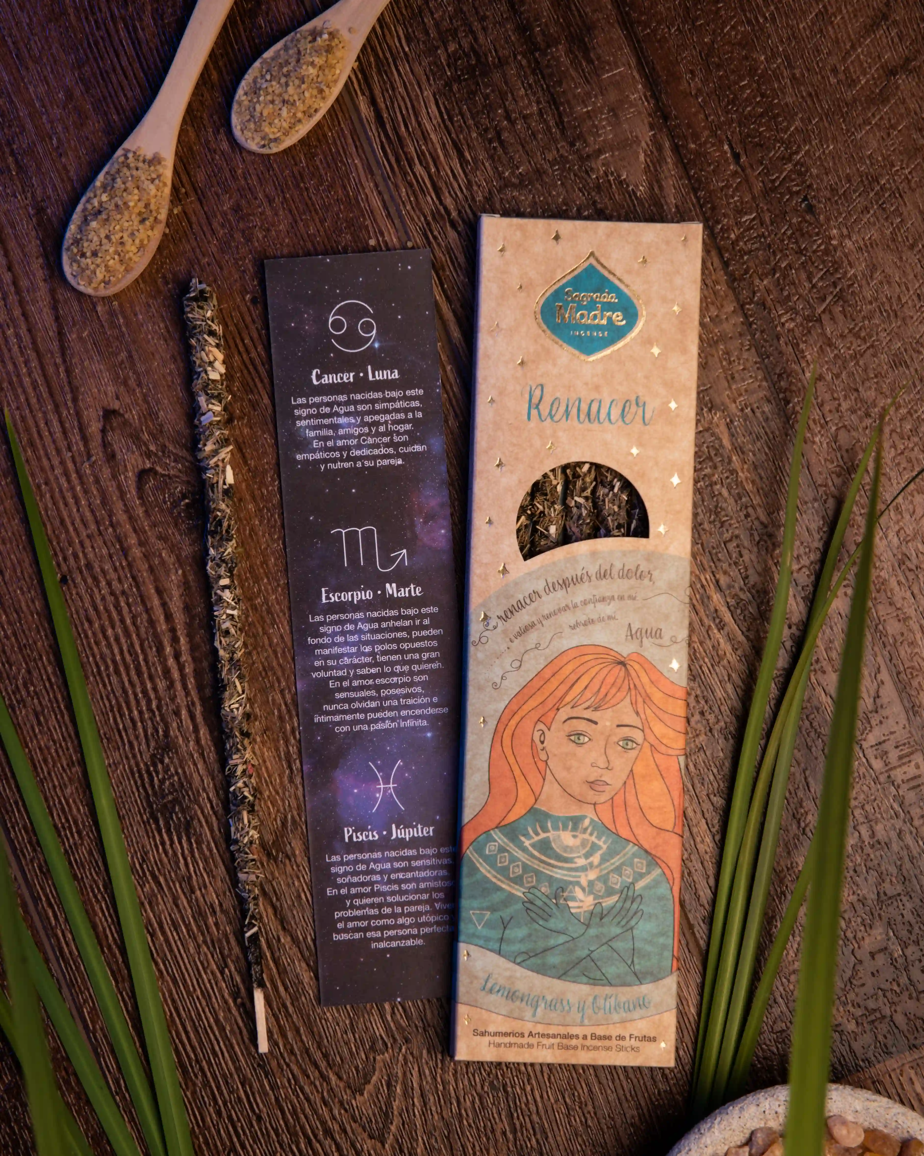 Bețișoare Parfumate Luxury Sagrada Madre Colecția 5 Elementos – Agua (Lemongrass and Frankincense) – Renacer (Rebirth) [8]