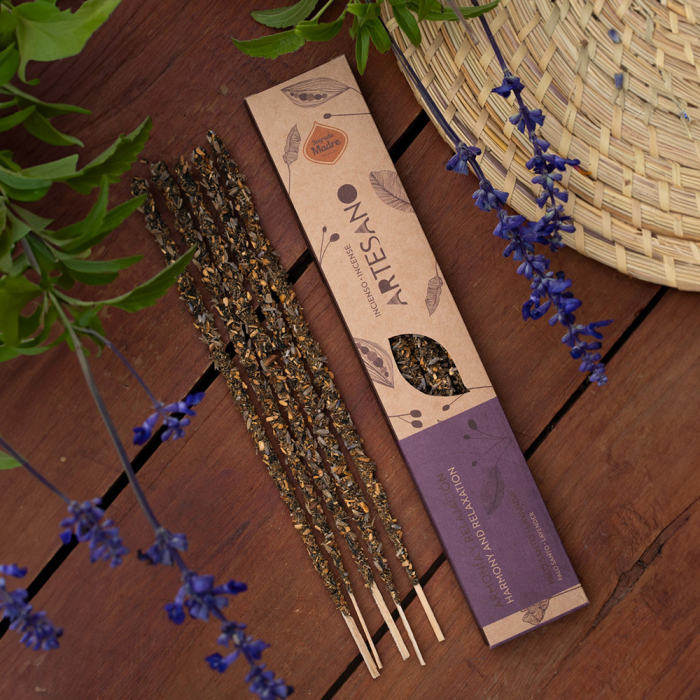 Bețișoare Parfumate Luxury Sagrada Madre Colecția Artesano - Palo Santo y Lavanda (Harmony and Relaxation) [5]