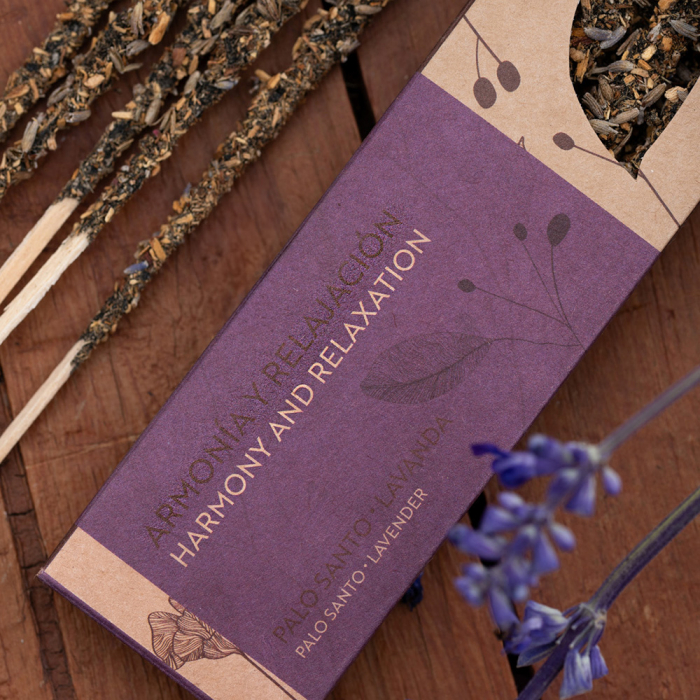 Bețișoare Parfumate Luxury Sagrada Madre Colecția Artesano - Palo Santo y Lavanda (Harmony and Relaxation) [2]