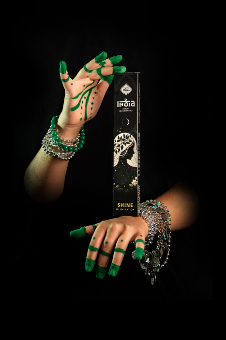 Bețișoare Parfumate Luxury Sagrada Madre Colecția India Black  - Brillo (Iluminare Spirituală) [2]