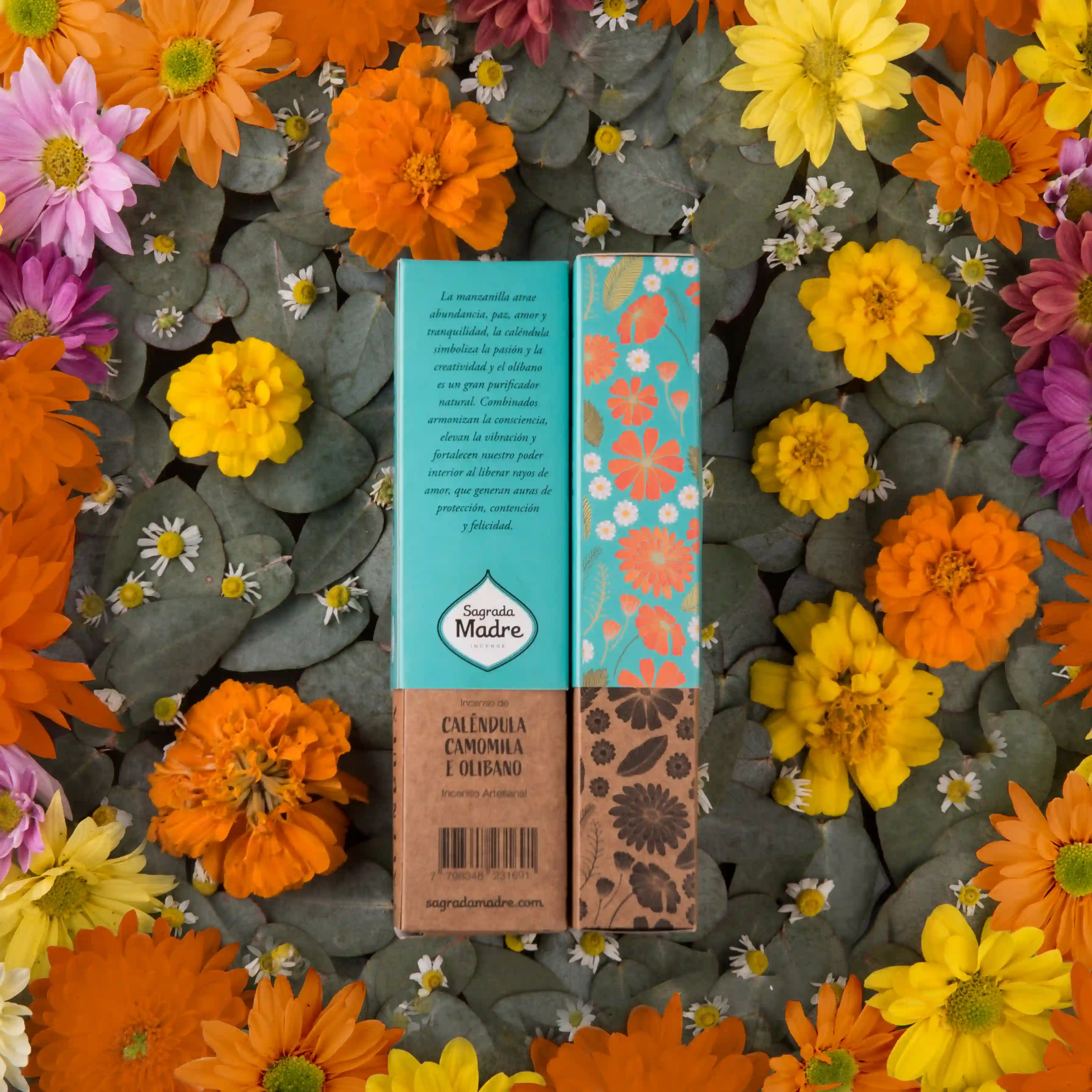 Bețișoare Parfumate Luxury Sagrada Madre Colecția Linea Hierbas – Calendula Manzanilla y Olibano [6]