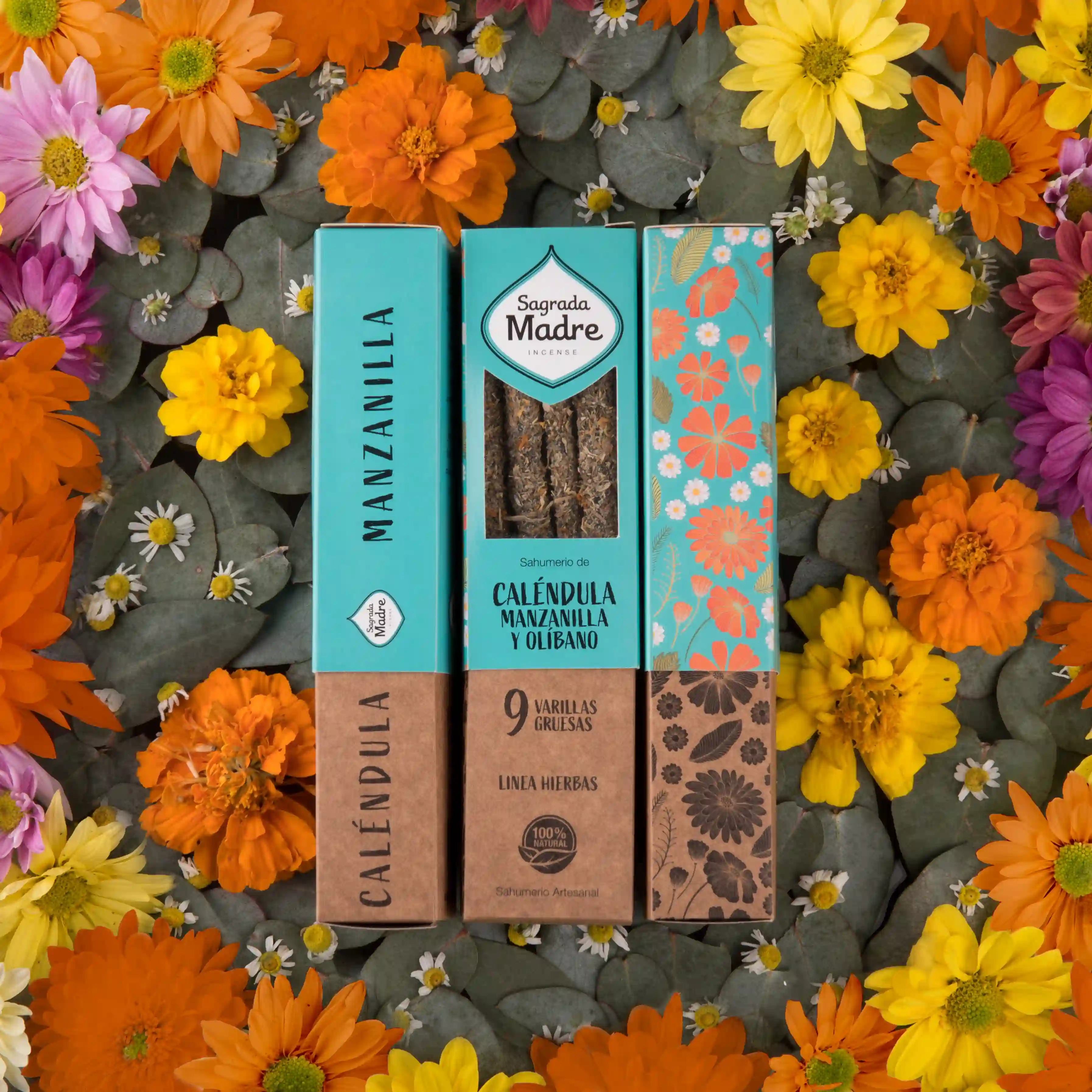 Bețișoare Parfumate Luxury Sagrada Madre Colecția Linea Hierbas – Calendula Manzanilla y Olibano [5]