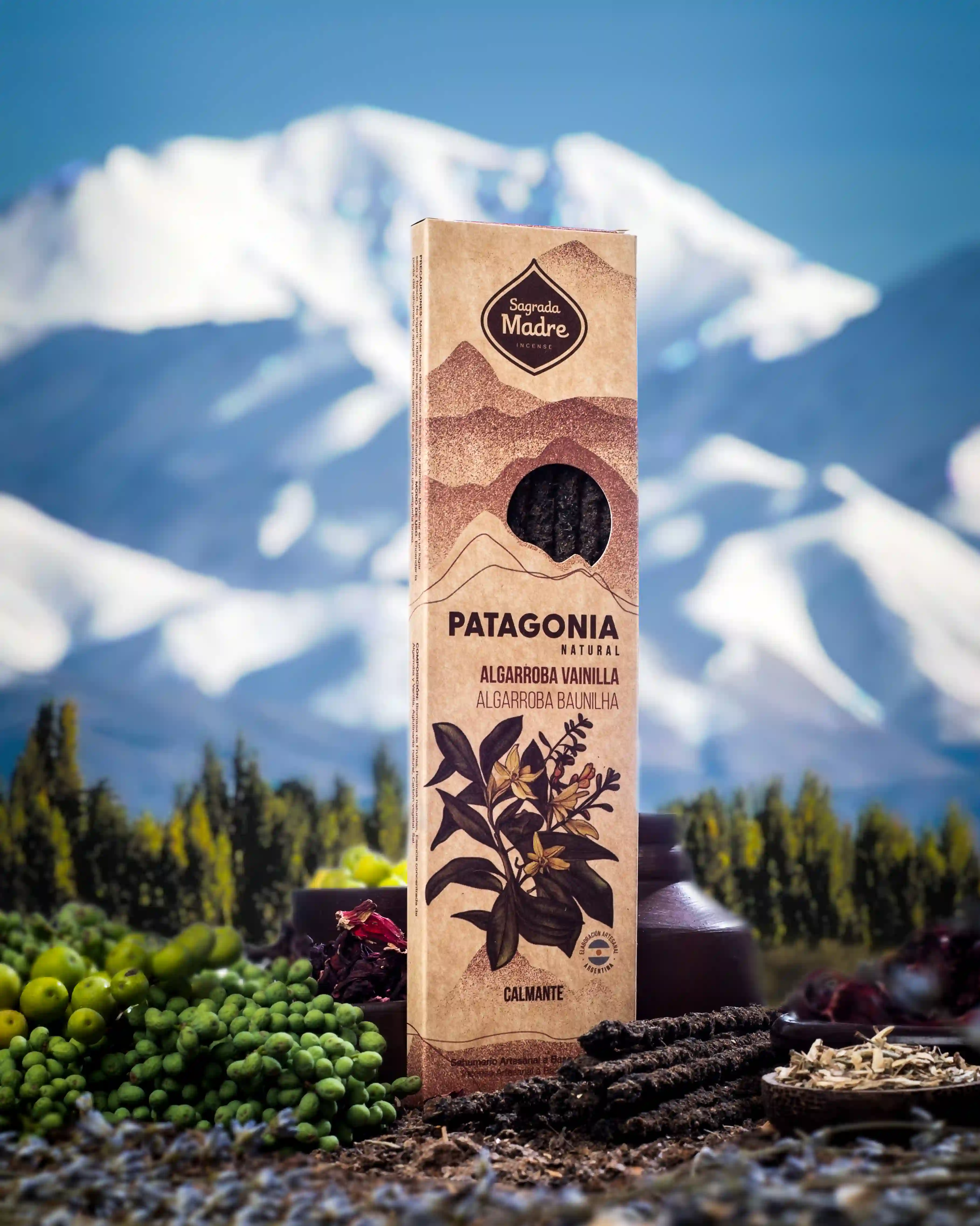 Bețișoare Parfumate Luxury Sagrada Madre Colecția Patagonia – Algarroba Vanilla (Calming) [1]