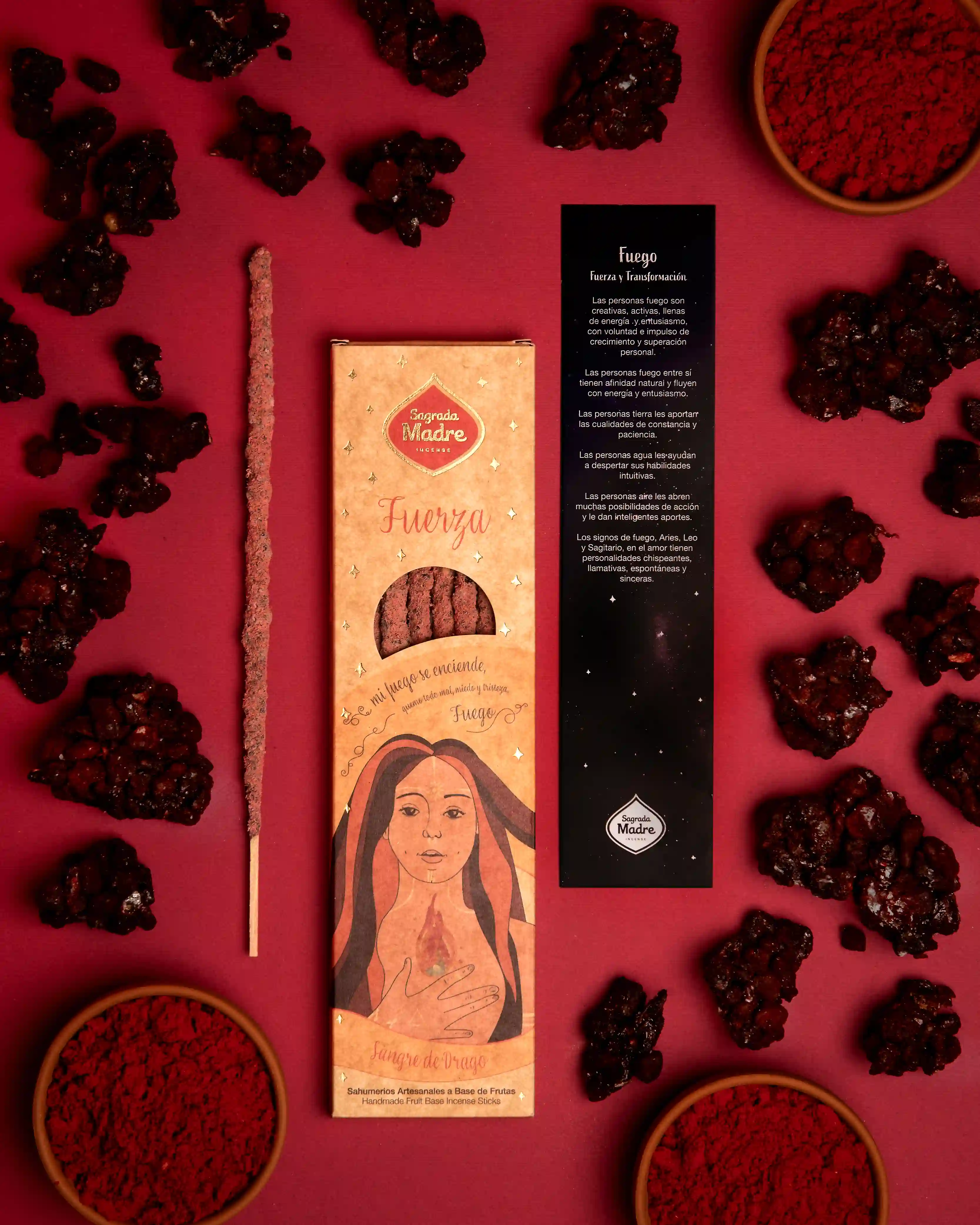 Bețișoare Parfumate Luxury Sagrada Madre Colecția 5 Elementos – Fuego (Dragon’s Blood) – Fuerza (Force) [8]