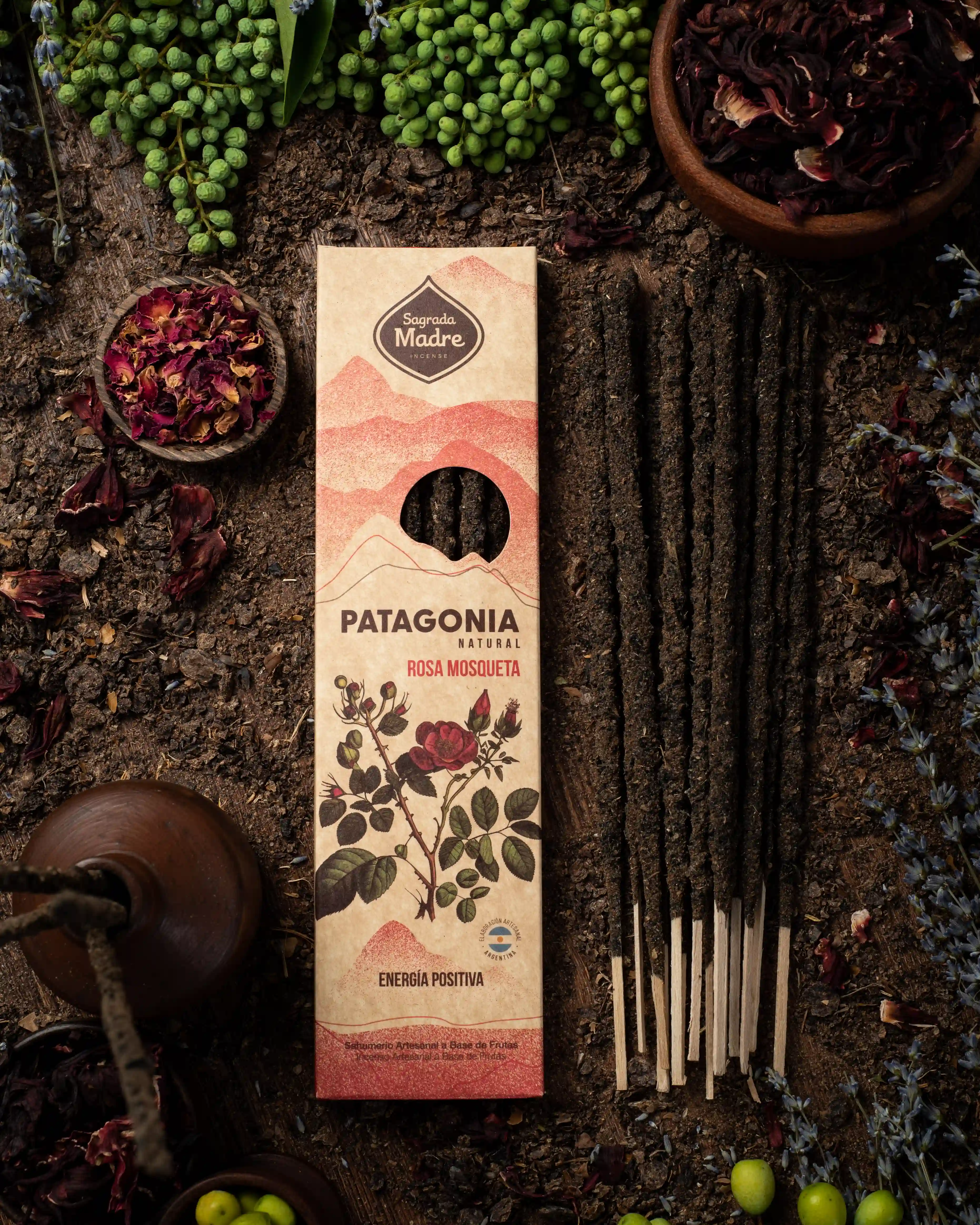 Bețișoare Parfumate Luxury Sagrada Madre Colecția Patagonia - Rosa Mosqueta (Positive Energy) [6]