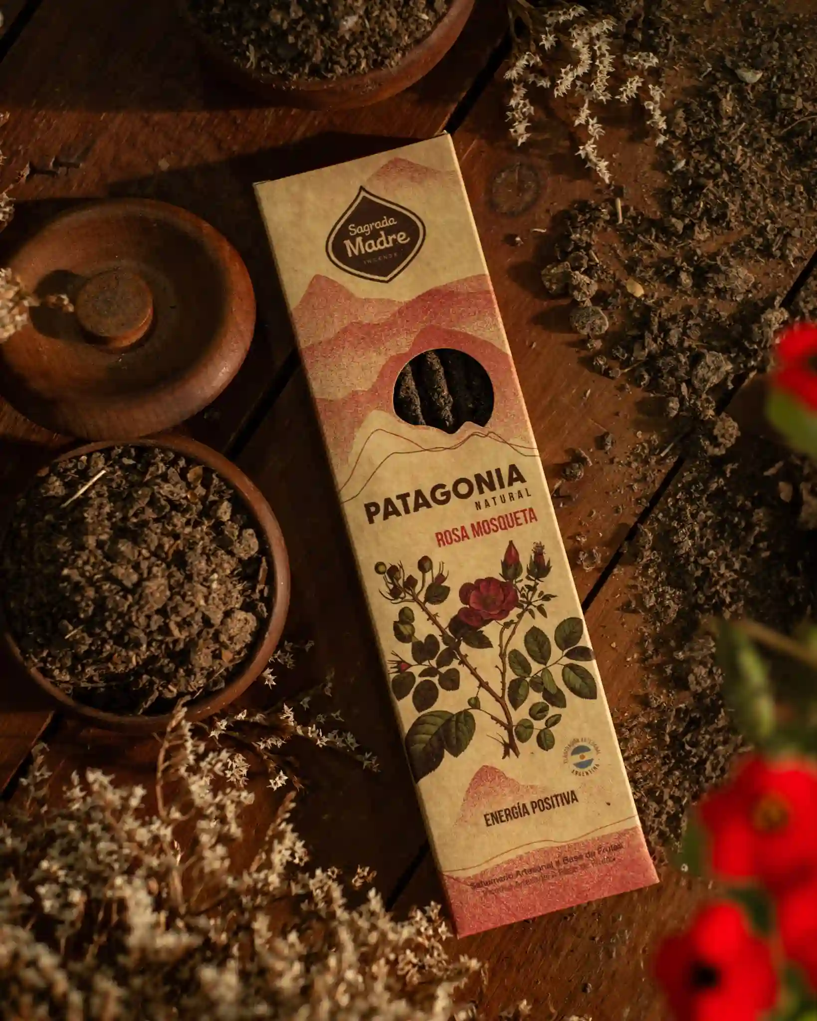 Bețișoare Parfumate Luxury Sagrada Madre Colecția Patagonia - Rosa Mosqueta (Positive Energy) [4]