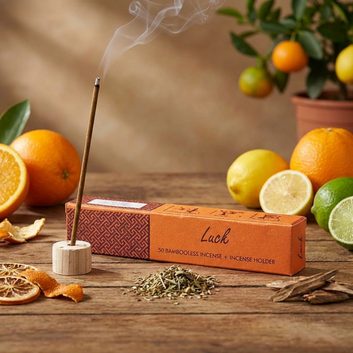 Bețișoare parfumate Premium din plante cu suport - Luck [2]