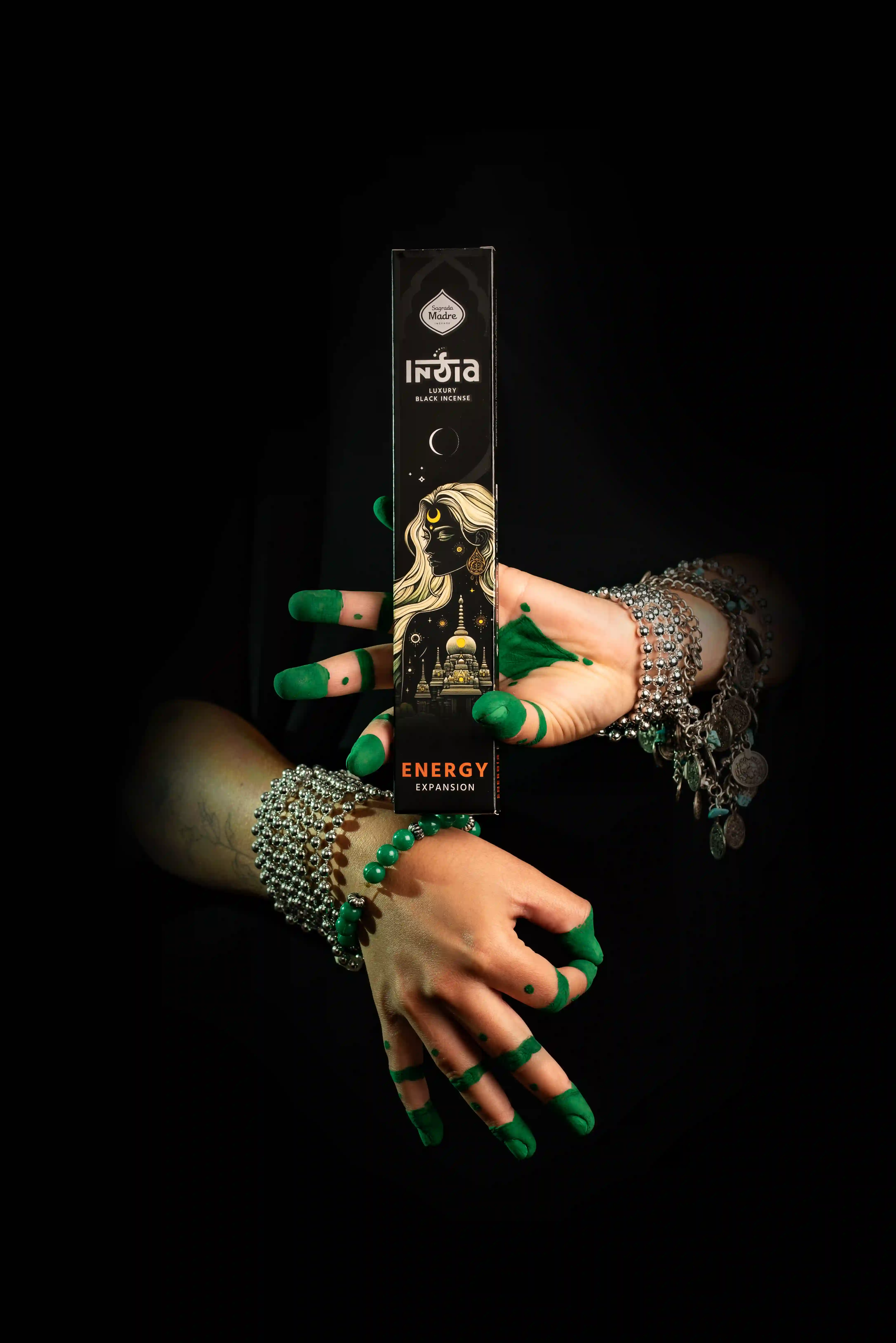 Bețișoare Parfumate Luxury Sagrada Madre Colecția India Black  - Energia (Expansiune și Unitate) [3]
