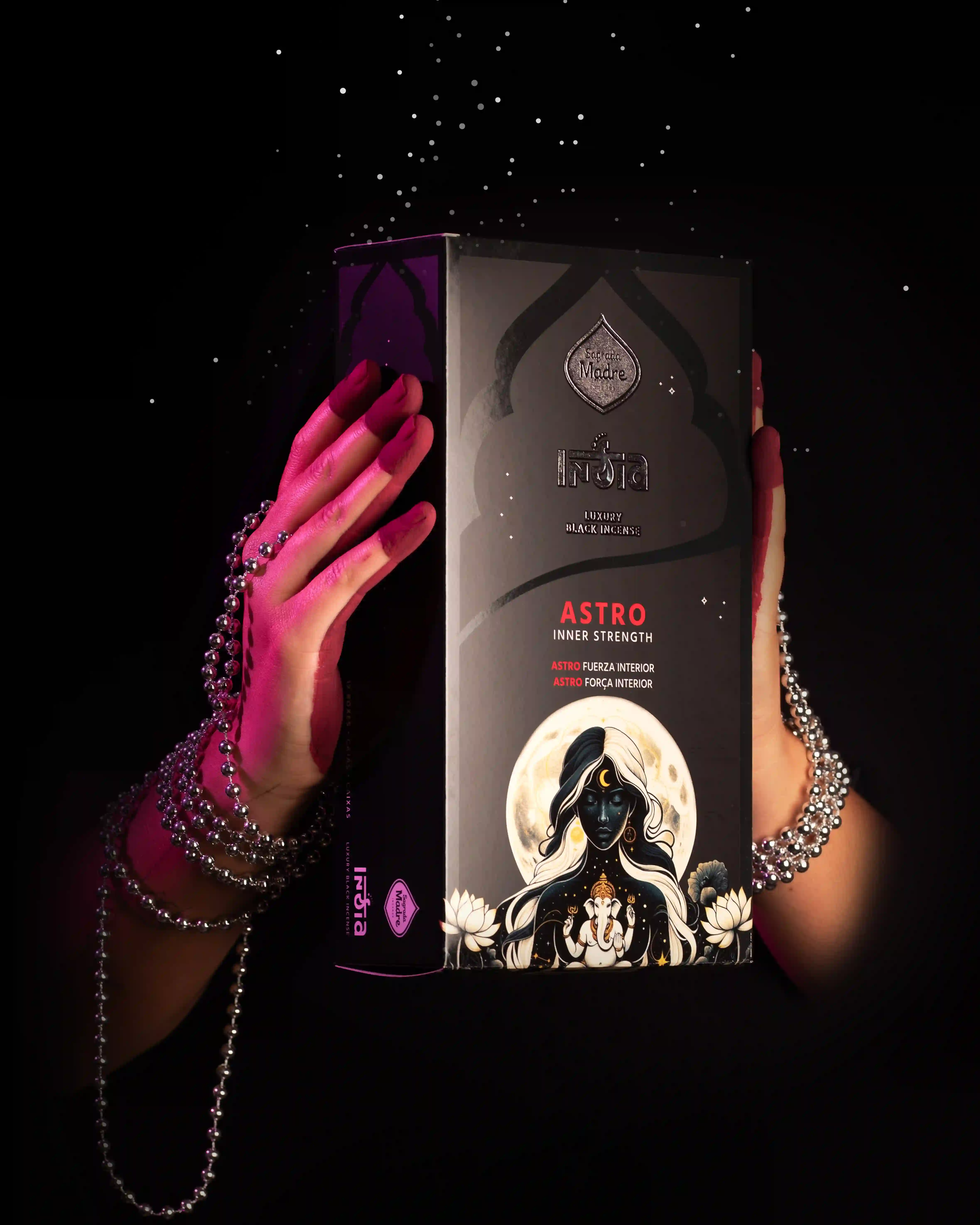 Bețișoare Parfumate Luxury Sagrada Madre Colecția India Black  - Astro (Forță Interioară și Unitate) [3]